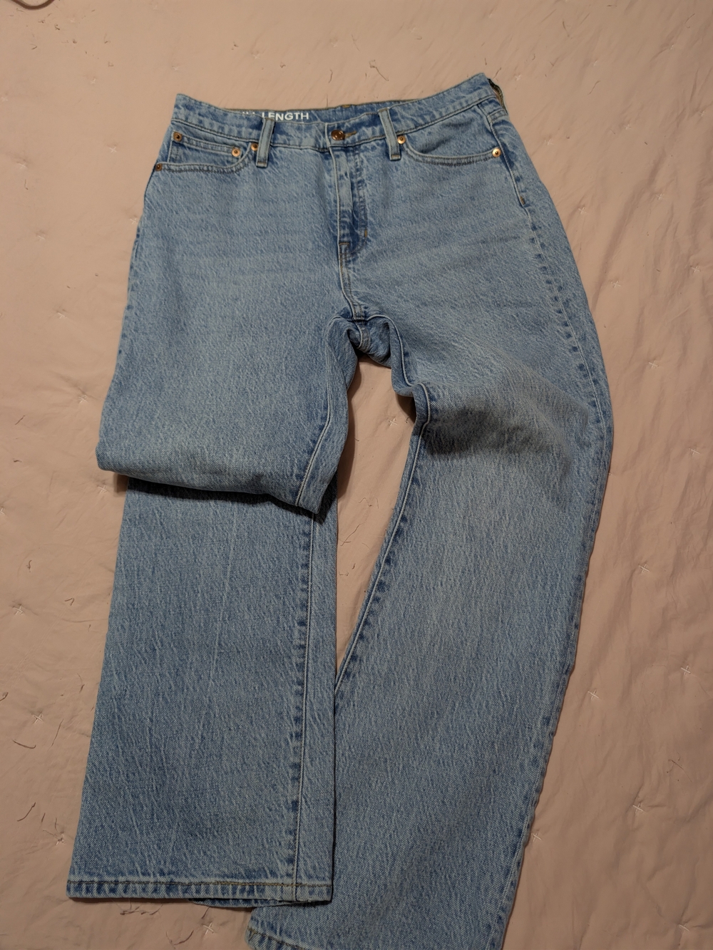 J.Crew Re-Imagined Full-Length Demi-Boot Jeans Light Wash Cotton Denim Size 28